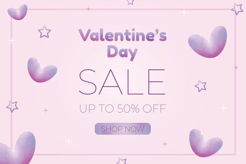 vector valentines day sale discount special template and flyer in Y2K style