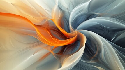 A Mesmerizing 3D Render of Abstract Elegance through Graceful Curved Lines