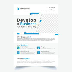 Annual report brochure flyer template, business advertisement, magazine ads, catalog vector layout in A4 size