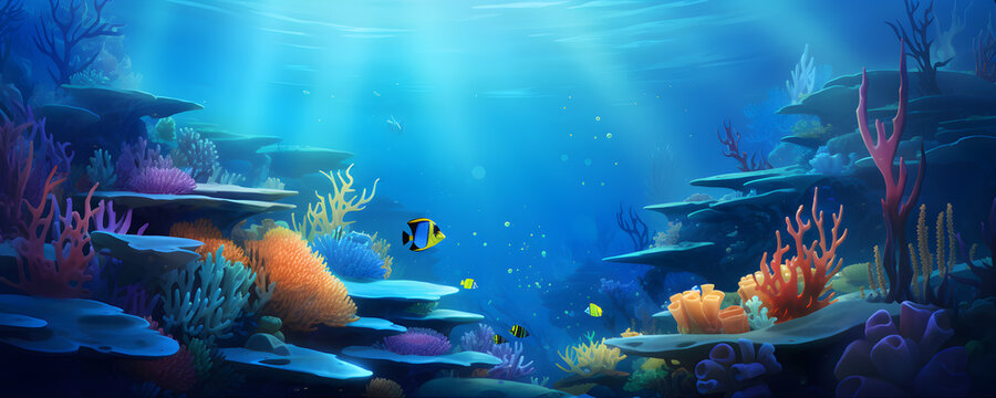 Under the sea background under the ocean background sea eco system background sea life background marine life background