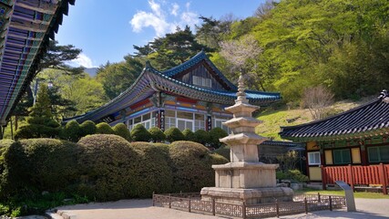 Spring scenery of Seoknamsa Temple, a temple in Korea