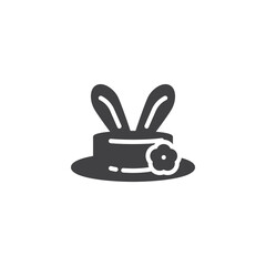 Easter Hat with bunny ears vector icon