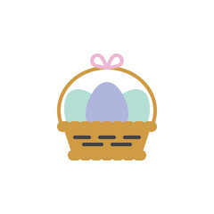 Easter Eggs Basket flat icon