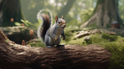 Obraz premium squirrel on a tree