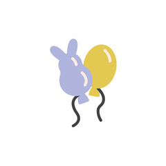 Easter Egg Balloons flat icon