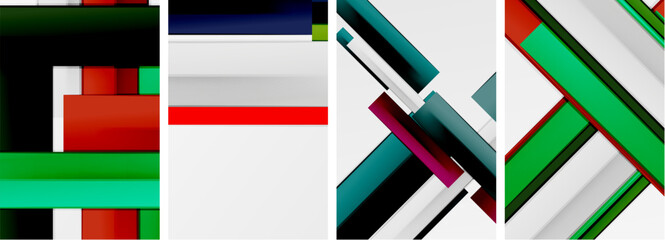 Minimal lines and color stripes poster abstract backgrounds. Vector illustration For Wallpaper, Banner, Background, Card, Book Illustration, landing page