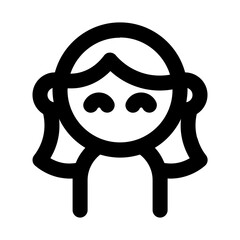 Girl Line Icon
