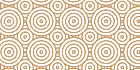 Modern diamond geometric waves spiral pattern abstract circle wave lines. Brown seamless tile stripe geomatics overlapping create retro square line backdrop pattern background. Overlapping Pattern.