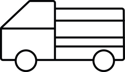 Rounded filled Editable stroke truck Icon