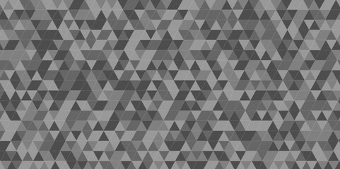 	
Abstract Black and gray square triangle tiles pattern mosaic background. Modern seamless geometric dark black pattern low polygon and lines Geometric print composed of triangles.
