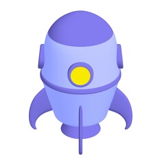 Space Rocket Ship. 3d illustration.