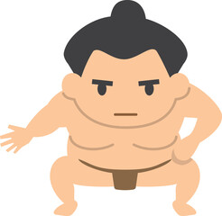 四股を踏む力士のイメージイラスト