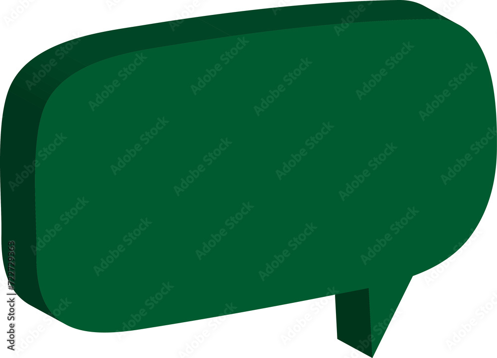 Wall mural 3d speech bubble message