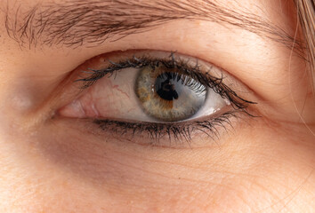 Obraz premium Close-up of a woman's eyes. Macro