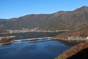 Obraz premium December 1, 2023: Viewing Mount Fuji at Tenjozan Park, Japan