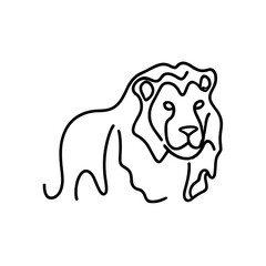The doodling lion vector illustration png