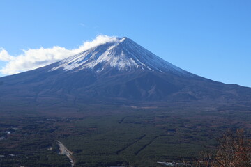 December 1, 2023: Viewing Mount Fuji at Tenjozan Park, Japan