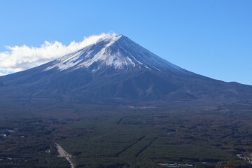 December 1, 2023: Viewing Mount Fuji at Tenjozan Park, Japan