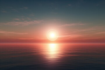sunset over the sea generative AI