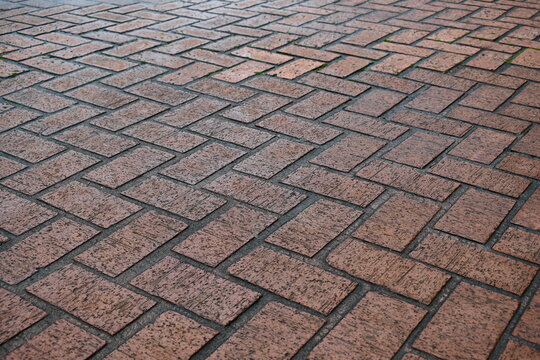 Herringbone brick pattern.