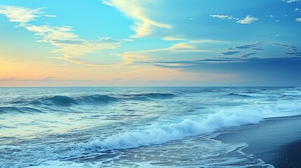 Obraz premium Coastal Reverie: A Serene Seascape