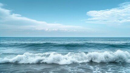 Fototapeta premium Solitude by the Shore: Embracing the Seascape