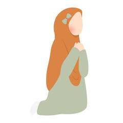 Cute hijabi kid illustration