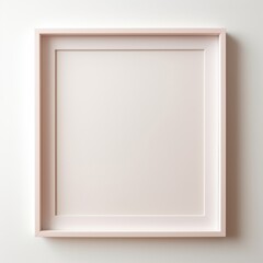 In this close-up view, the light pink wood frame stands out in a minimalist setup against an off-white wall, offering a canvas for customization.