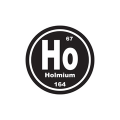 Holmium icon, chemical element in the periodic table