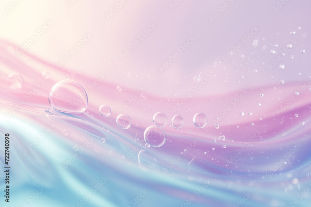 Poster abstract background with soap bubbles and water droplets. soft colors. background image. created wit