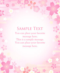 桜のイラストが美しい春の背景デザイン