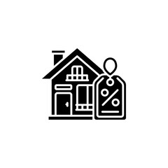 real estate discount vector icon. real estate icon outline style. perfect use for logo, presentation, website, and more. simple modern icon design line style