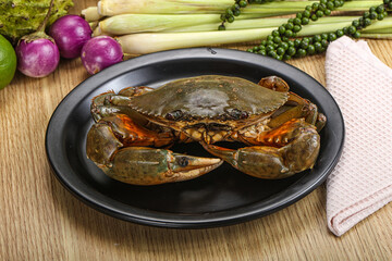 Delicous fresh raw uncooked crab