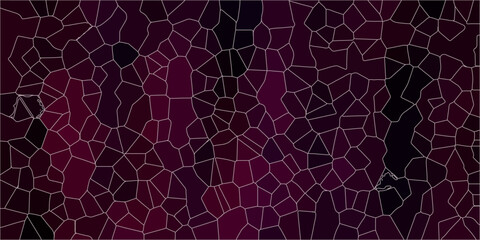 Abstract Seamless Multicolor Broken Stained-Glass Geometric Retro Tiles Pattern and Quartz Crystal Voronoi Diagram Background. For Artful Websites, Presentations, Brochures, and Social Media Graphics.