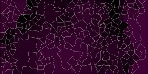 Abstract Seamless Multicolor Broken Stained-Glass Geometric Retro Tiles Pattern and Quartz Crystal Voronoi Diagram Background. For Artful Websites, Presentations, Brochures, and Social Media Graphics.