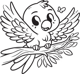 black and white bird