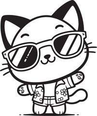 coloring page cat