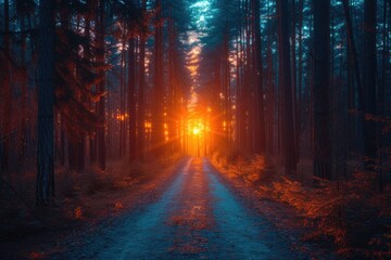 Fototapeta premium soothing night light of nature professional photography