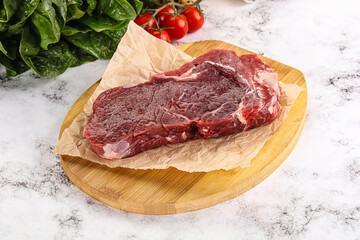 Raw rib eye beef premium steak