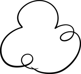 cloud doodle otline vector
