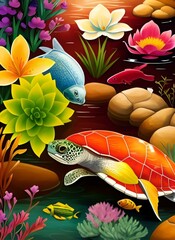 nature, mushroom, fungus, plant, art, organic, illustration