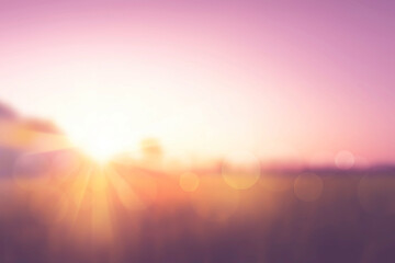 meadows at sunrise blur background - obrazy, fototapety, plakaty