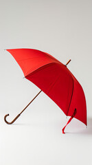 red umbrella on white background