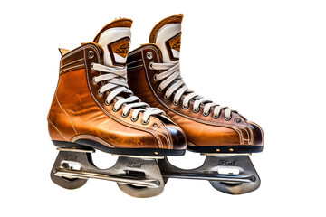 Sharp ice skate blades on a transparent background: a beautiful and realistic skates PNG image for winter projects