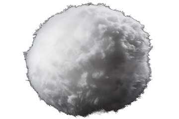 Snowball PNG: A realistic vector illustration of a frozen snowball isolated on a transparent background