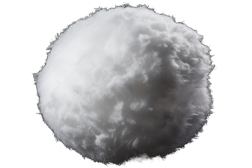 Snowball PNG: A realistic vector illustration of a frozen snowball isolated on a transparent background