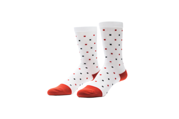Colorful socks isolated on transparent background