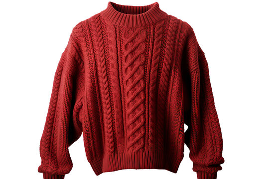 Cozy winter sweater in high resolution PNG isolated on transparent background perfect for cold weather designs