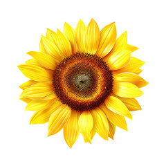 Beautiful sunflower isolated on white