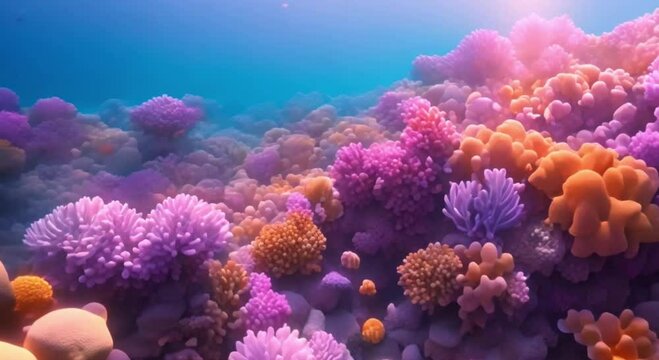 colorful coral reef underwater background
